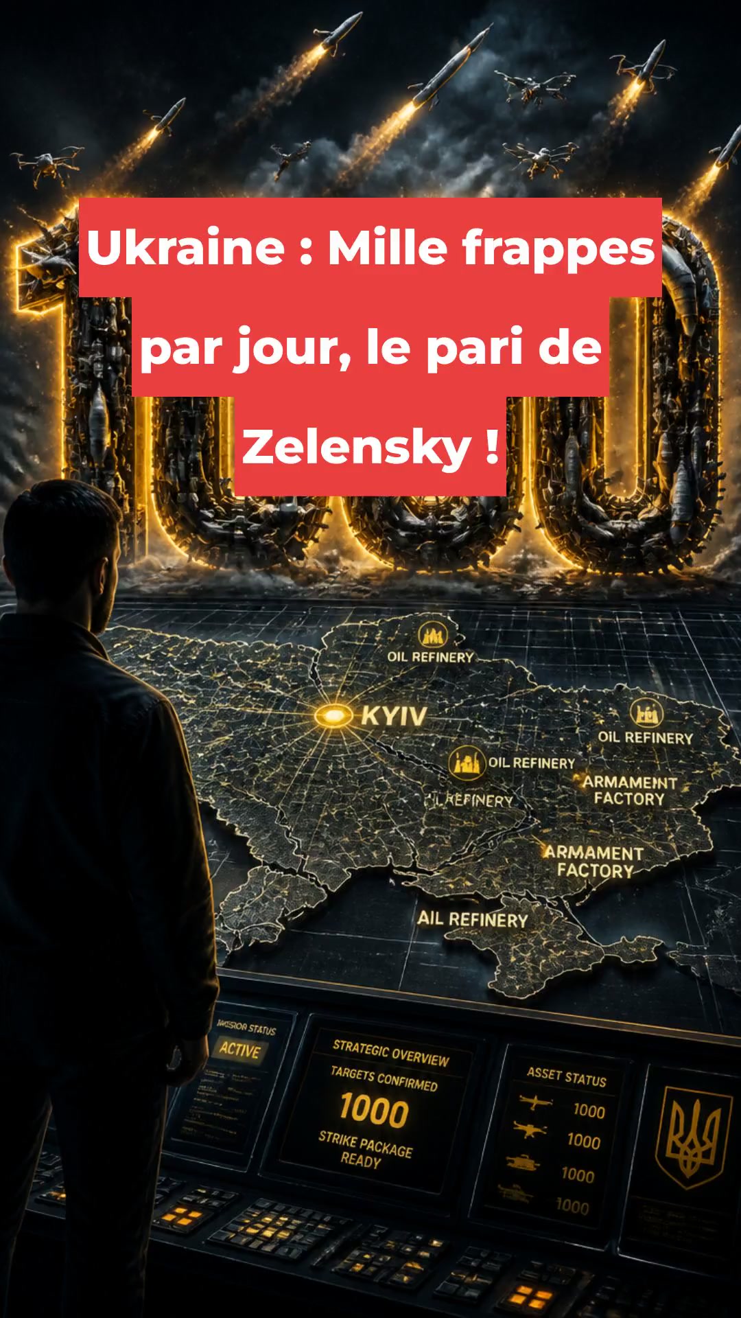 Ukraine : Mille frappes par jour, le pari de Zelensky !