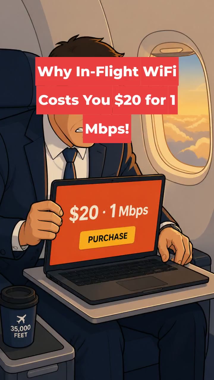 Why In-Flight WiFi Costs You $20 for 1 Mbps!