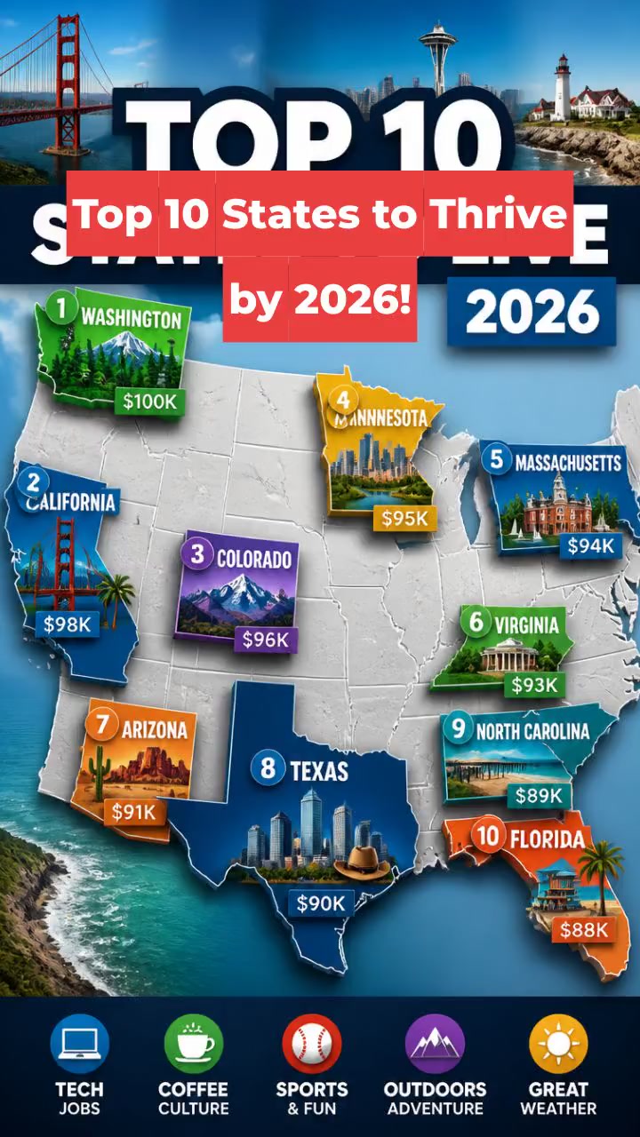 Top 10 States to Thrive by 2026!