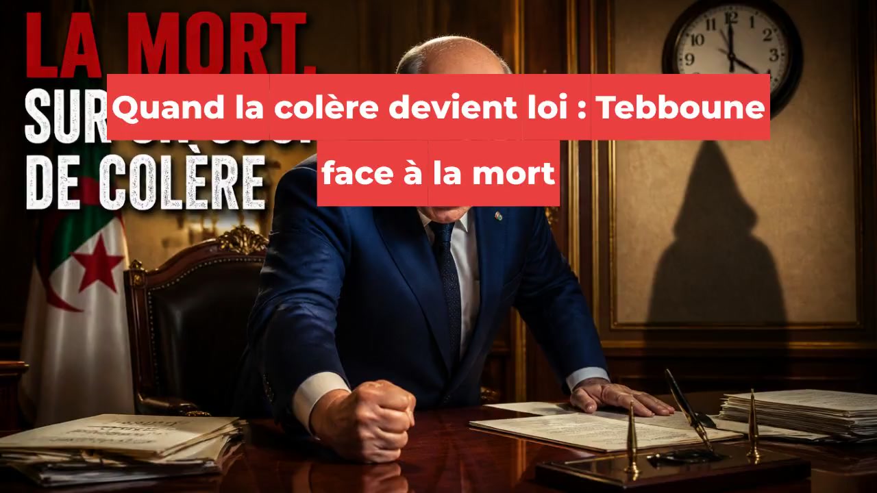 Quand la colère devient loi : Tebboune face à la mort