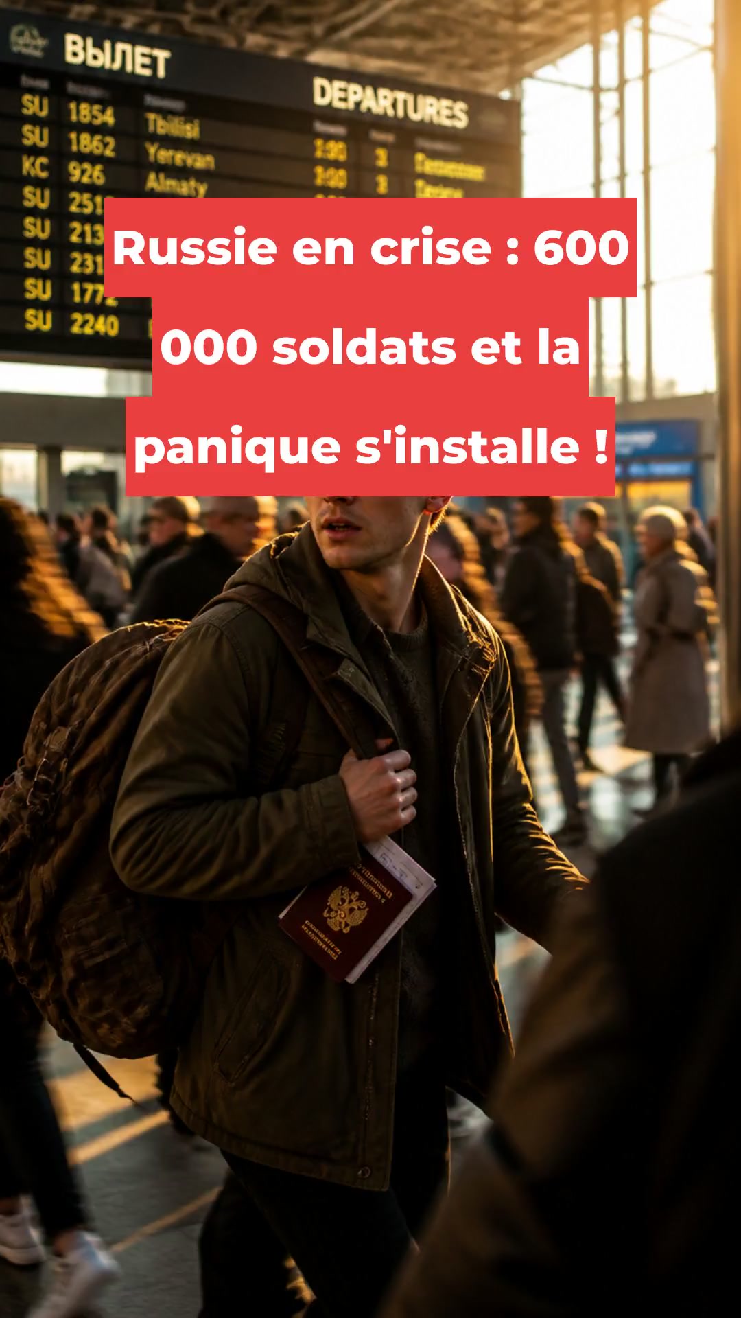 Russie en crise : 600 000 soldats et la panique s'installe !