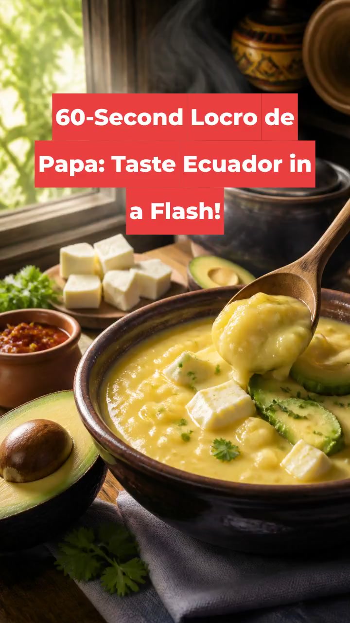 60-Second Locro de Papa: Taste Ecuador in a Flash!