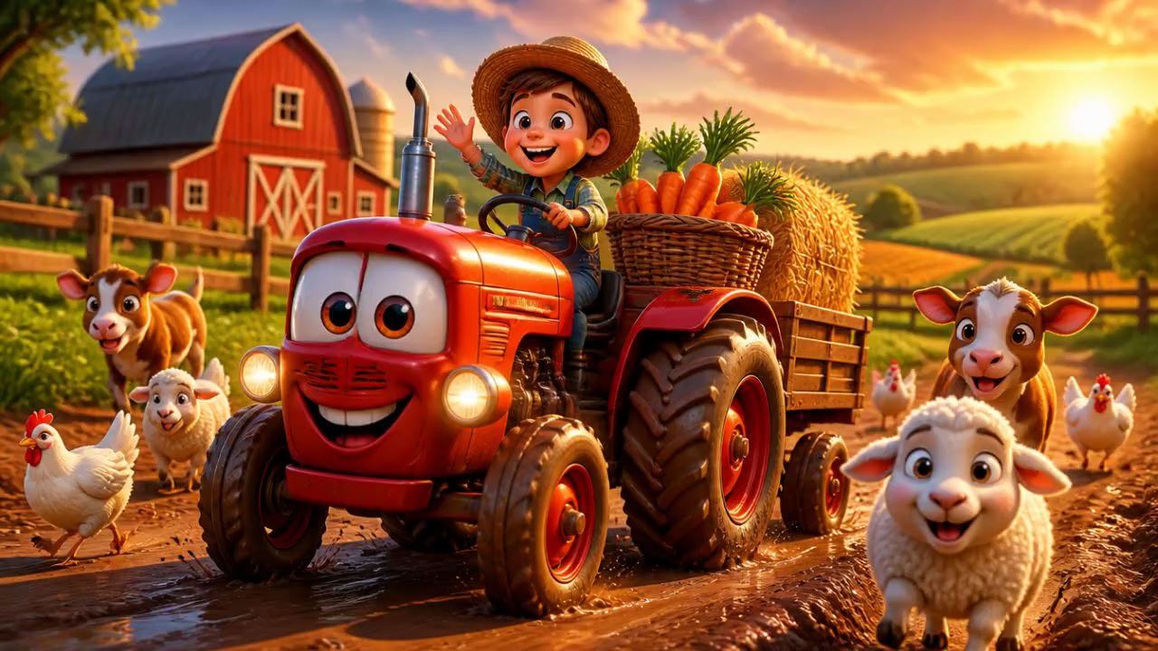 Mon Tracteur Magique : Une Aventure en Boue !