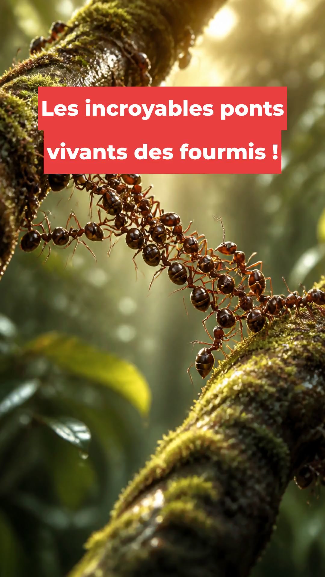 Les incroyables ponts vivants des fourmis !