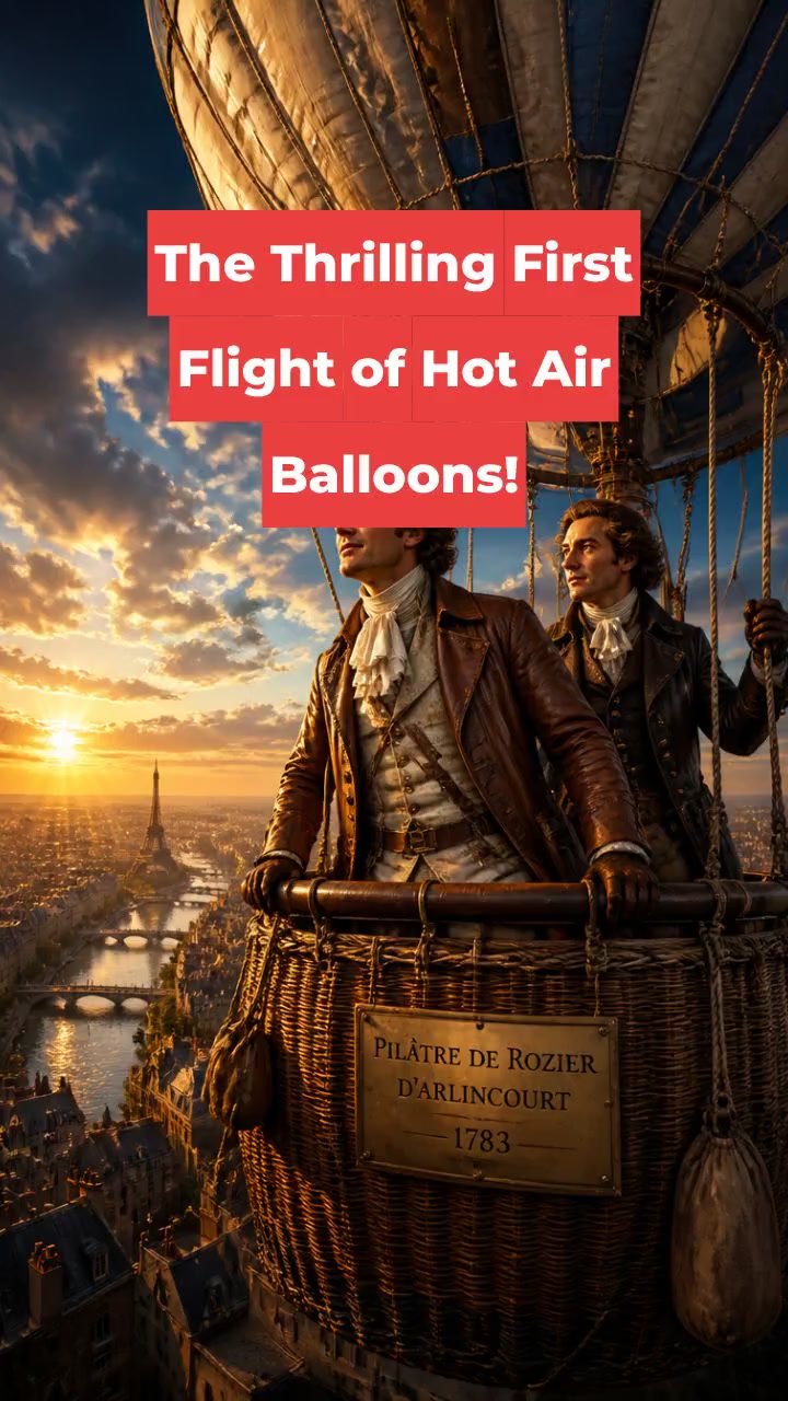 The Thrilling First Flight of Hot Air Balloons!