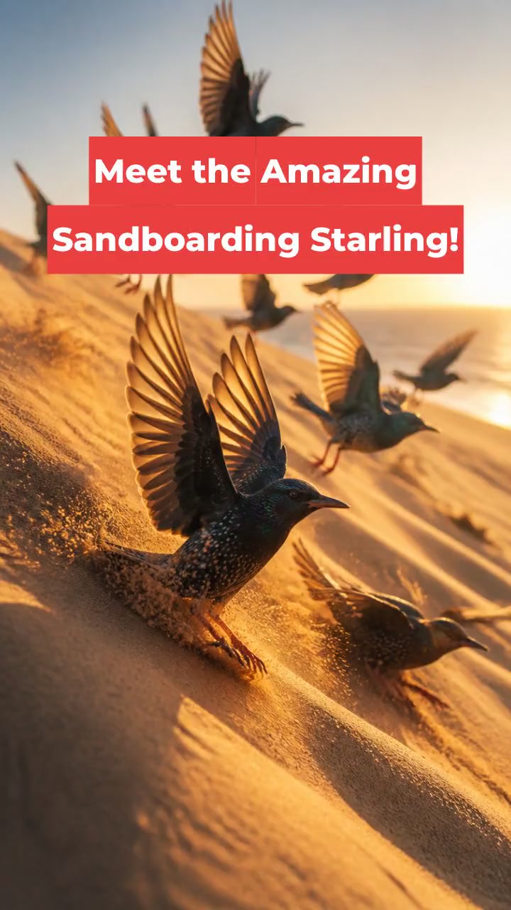 Meet the Amazing Sandboarding Starling!