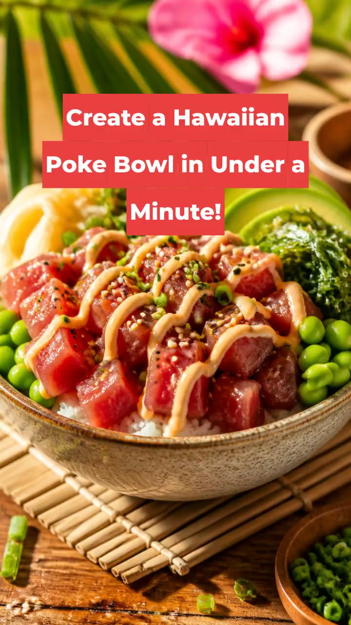 Create a Hawaiian Poke Bowl in Under a Minute!