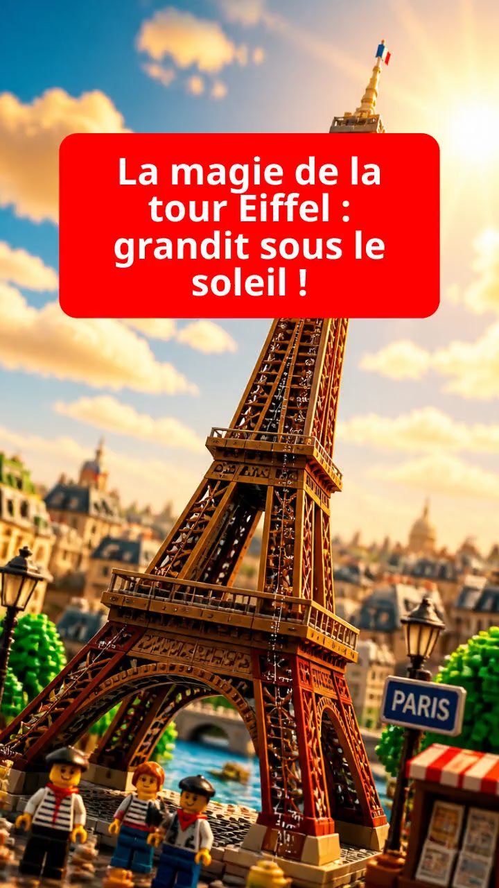 La magie de la tour Eiffel : grandit sous le soleil !