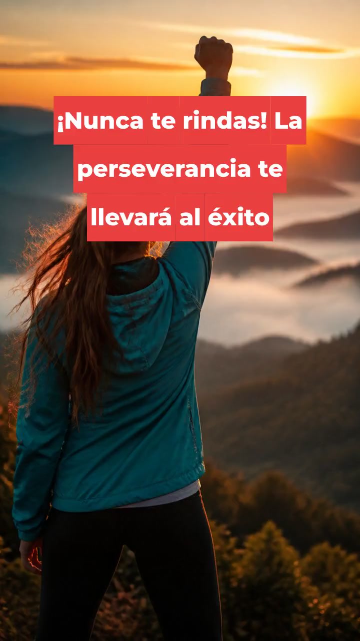 ¡Nunca te rindas! La perseverancia te llevará al éxito