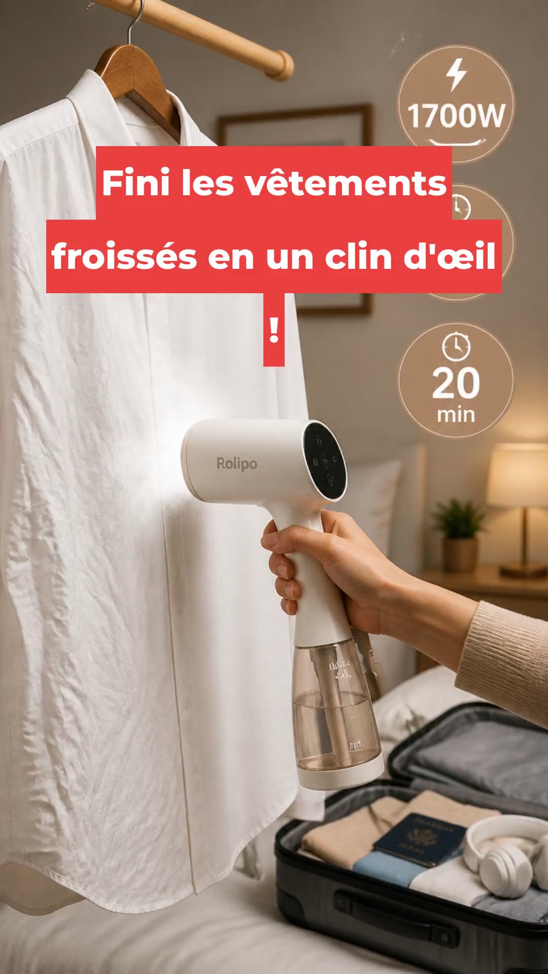 Fini les vêtements froissés en un clin d'œil !