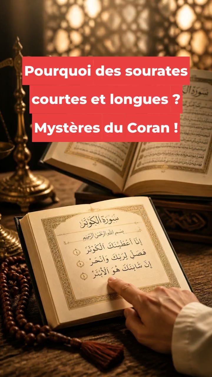 Pourquoi certaines sourates sont-elles très courtes et d\'autres très longues ?