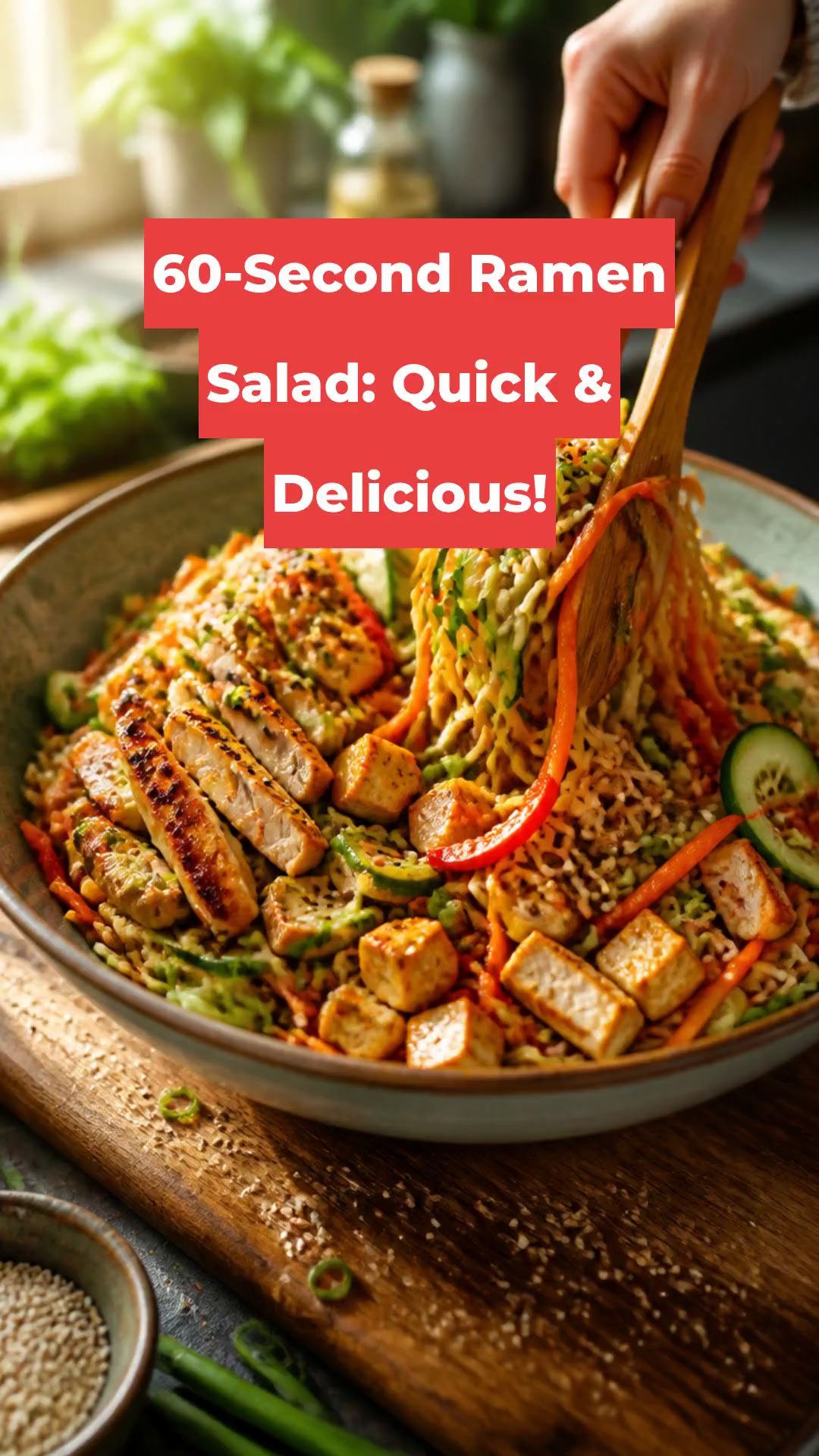 60-Second Ramen Salad: Quick & Delicious!