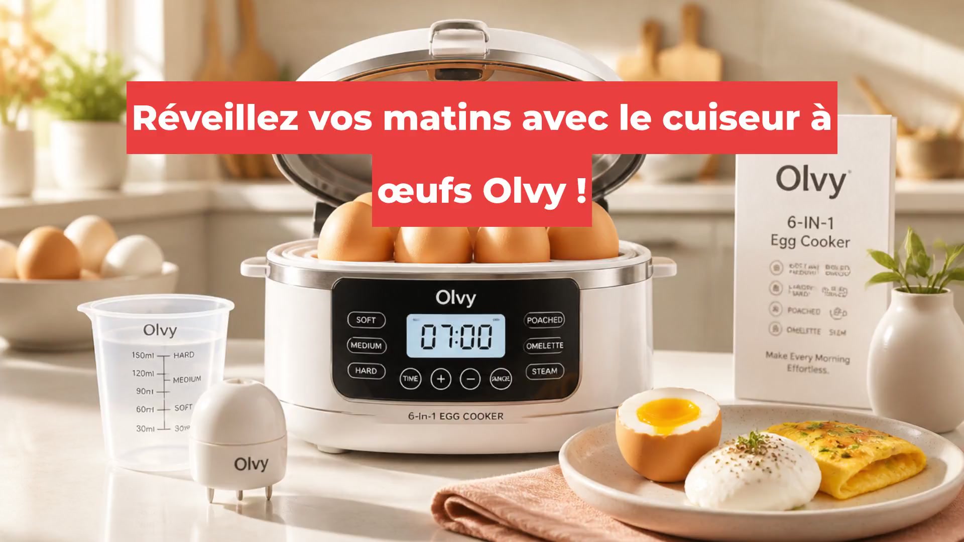 Réveillez vos matins avec le cuiseur à œufs Olvy !