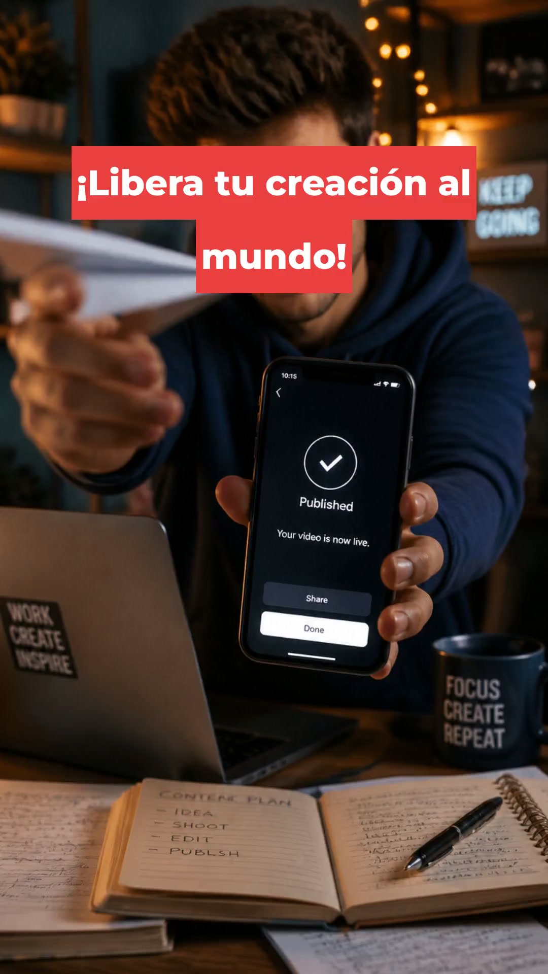 ¡Libera tu creación al mundo!