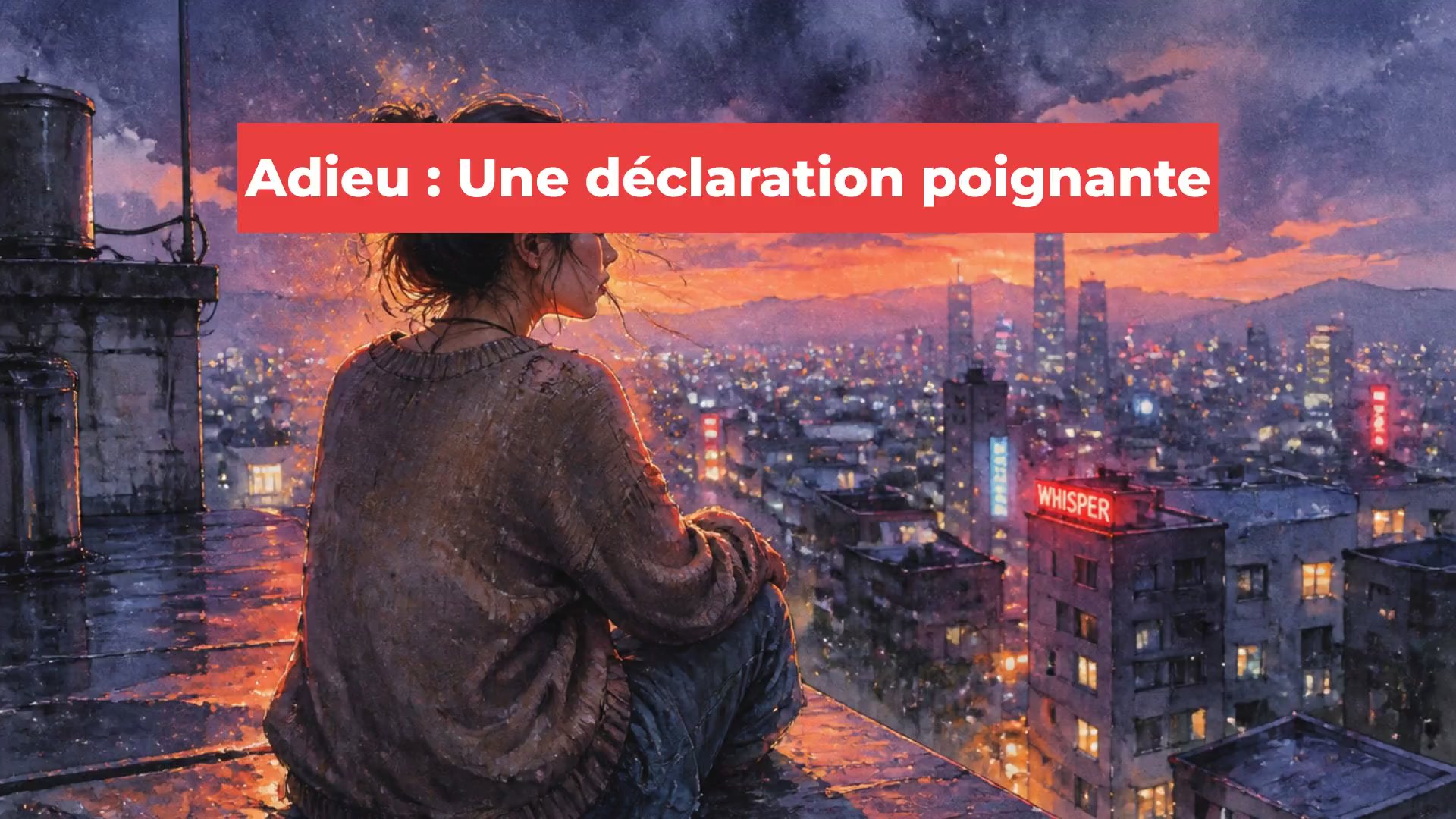 Adieu : Une déclaration poignante