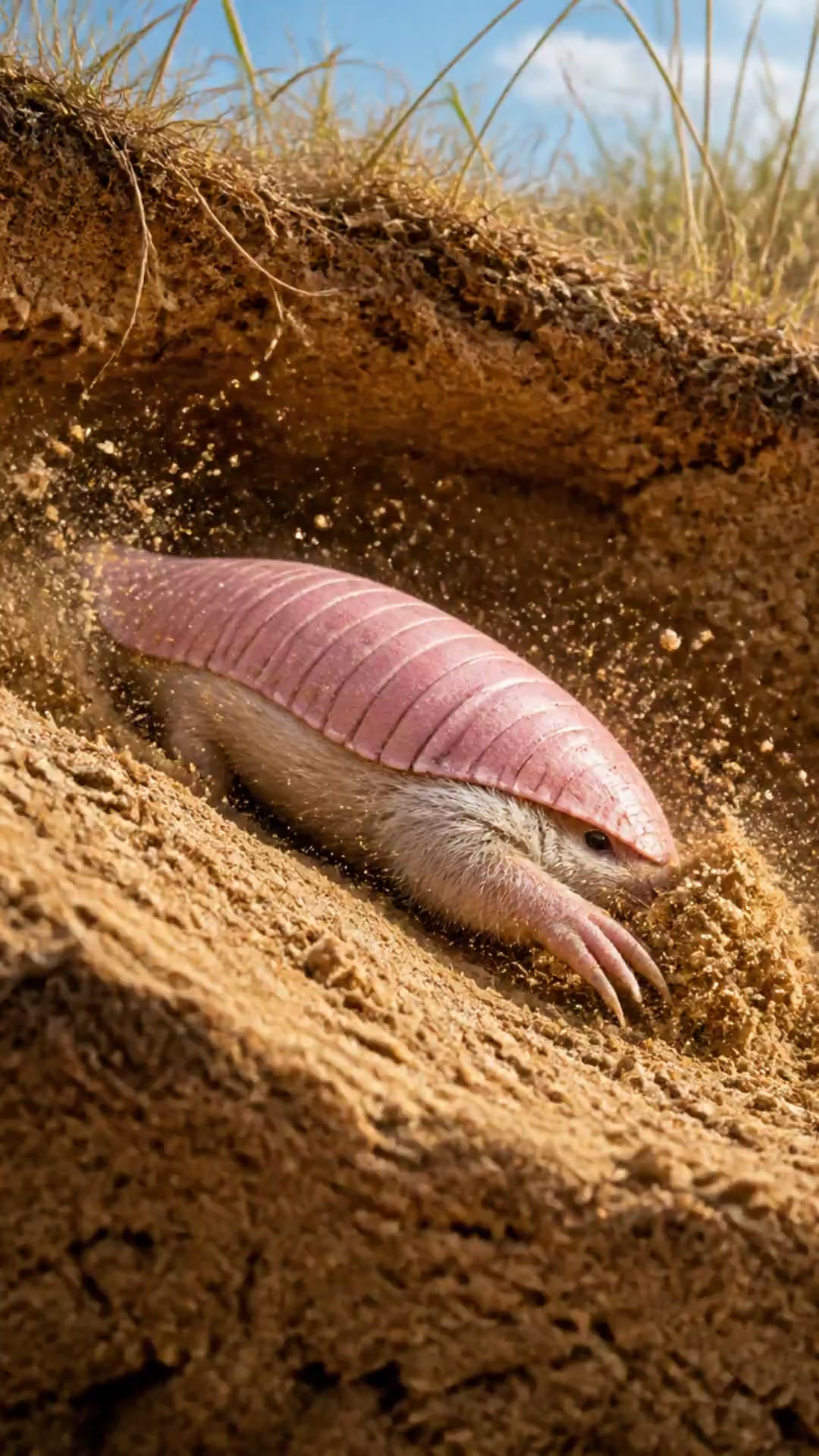 THIS ARMADILLO SWIMS THROUGH SAND?!