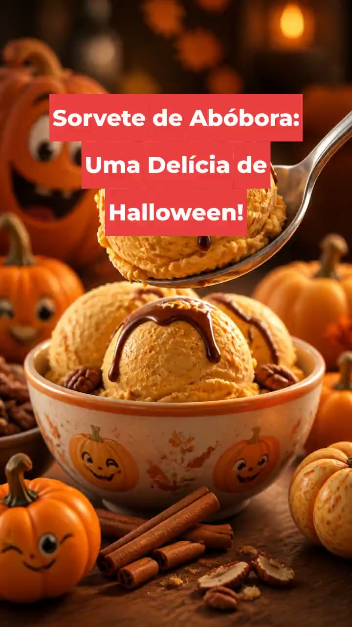 Sorvete de Abóbora: Uma Delícia de Halloween!