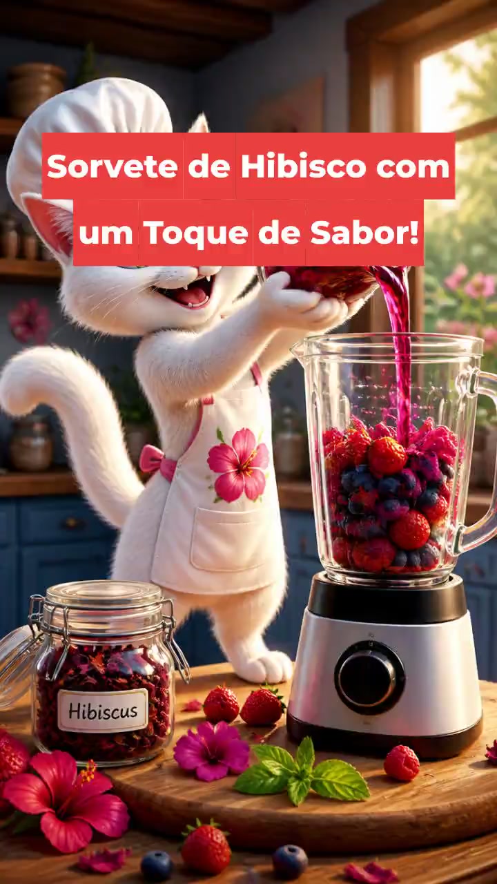 Sorvete de Hibisco com um Toque de Sabor!