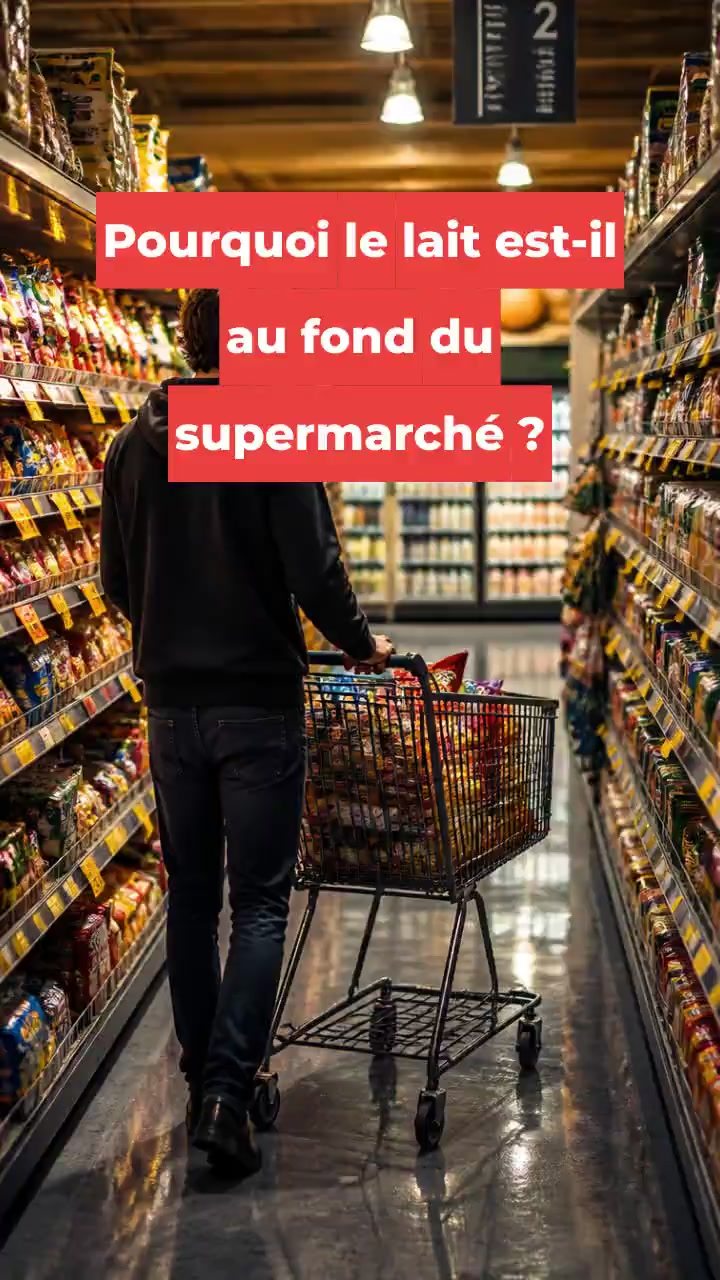 Pourquoi le lait est-il au fond du supermarché ?