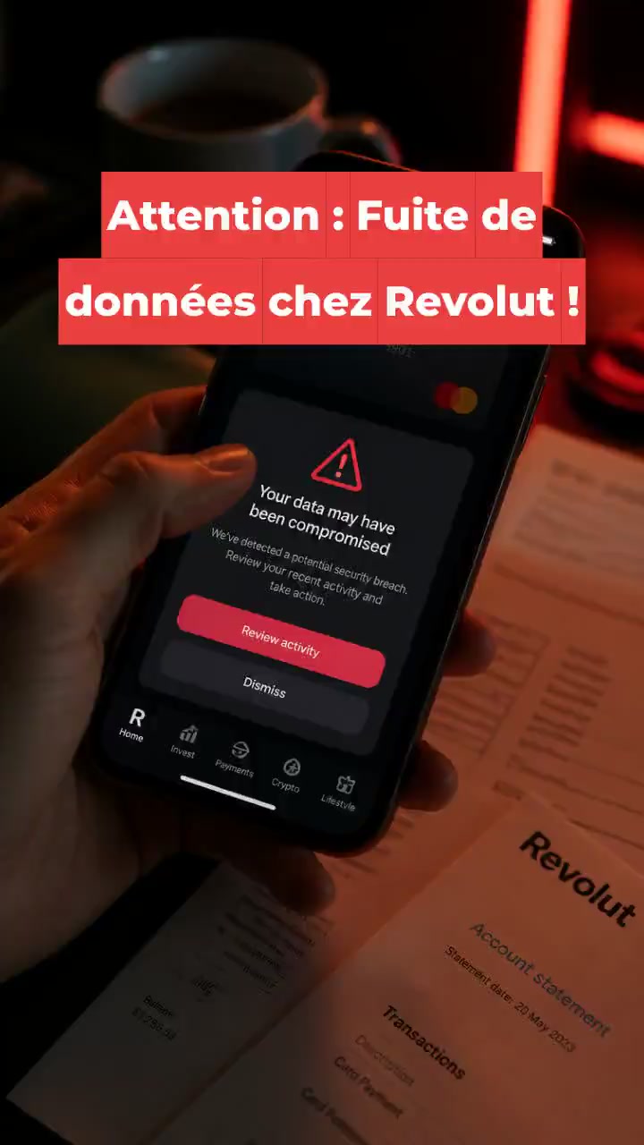Attention : Fuite de données chez Revolut !