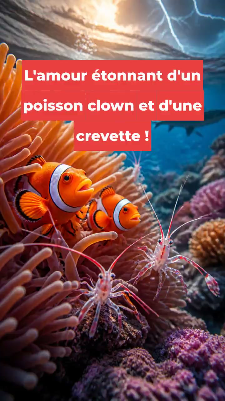 L'amour étonnant d'un poisson clown et d'une crevette !
