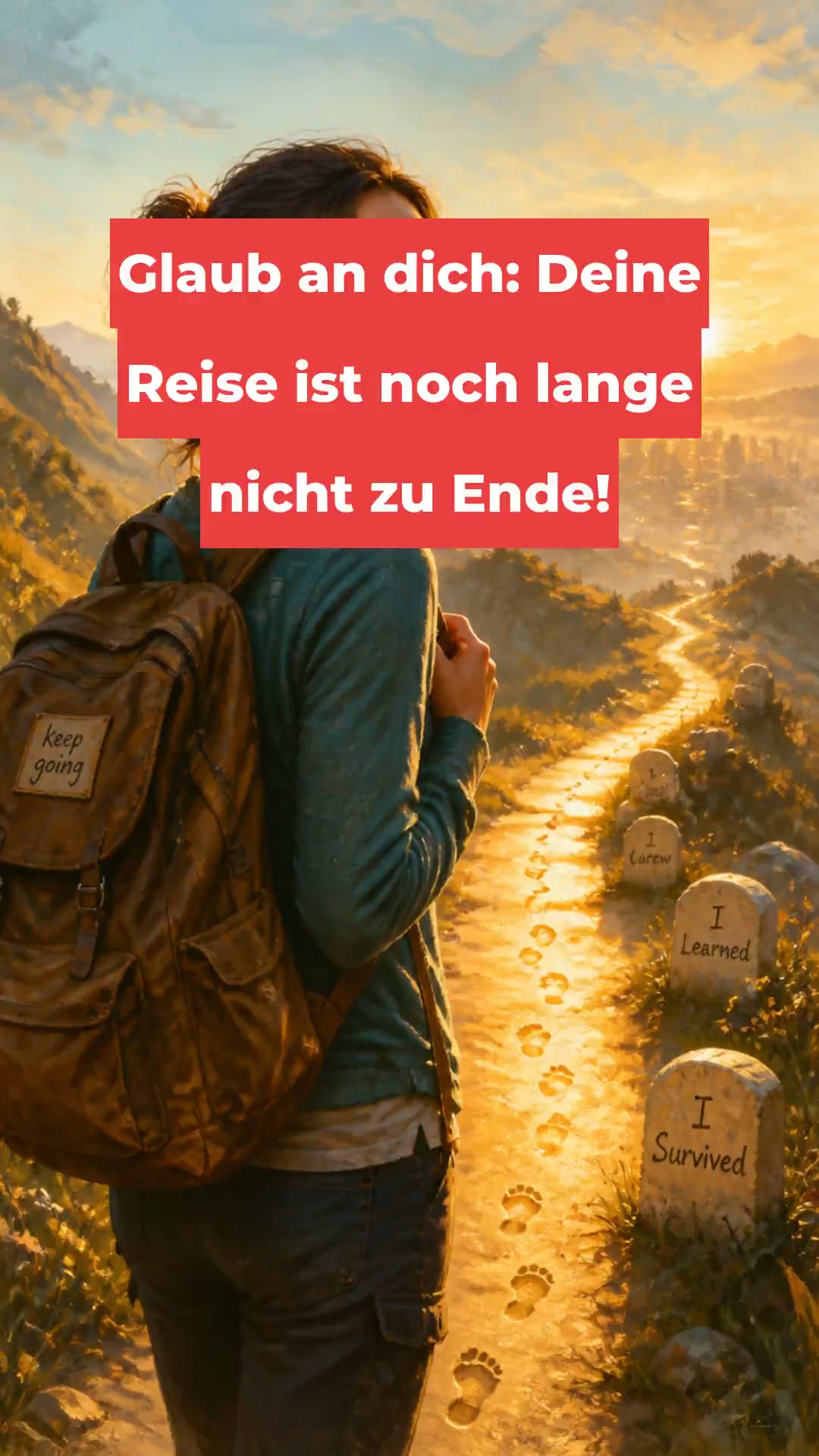 Glaub an dich: Deine Reise ist noch lange nicht zu Ende!